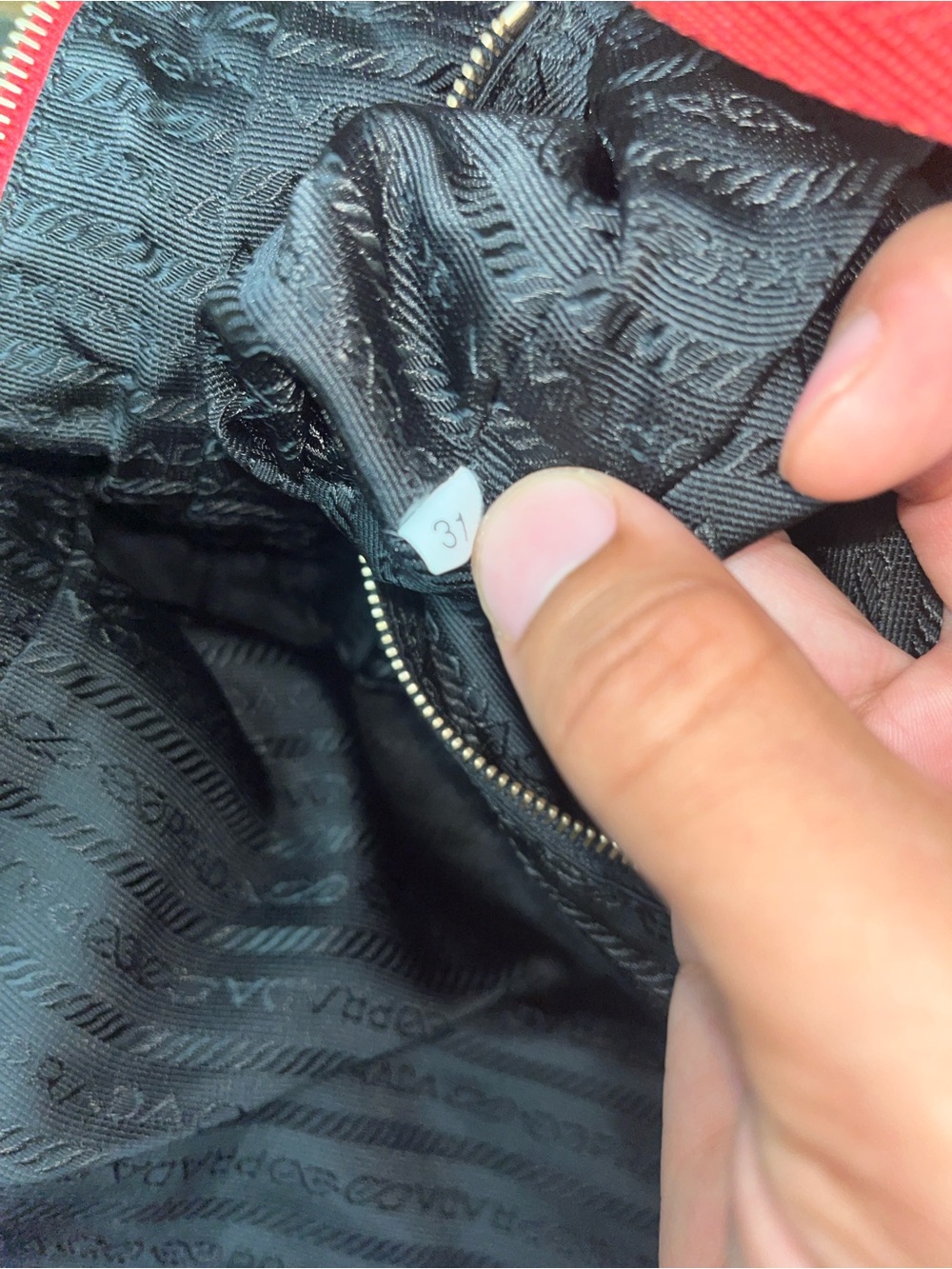 Prada Red Nylon Top Handle Bag - Picture 11 of 12